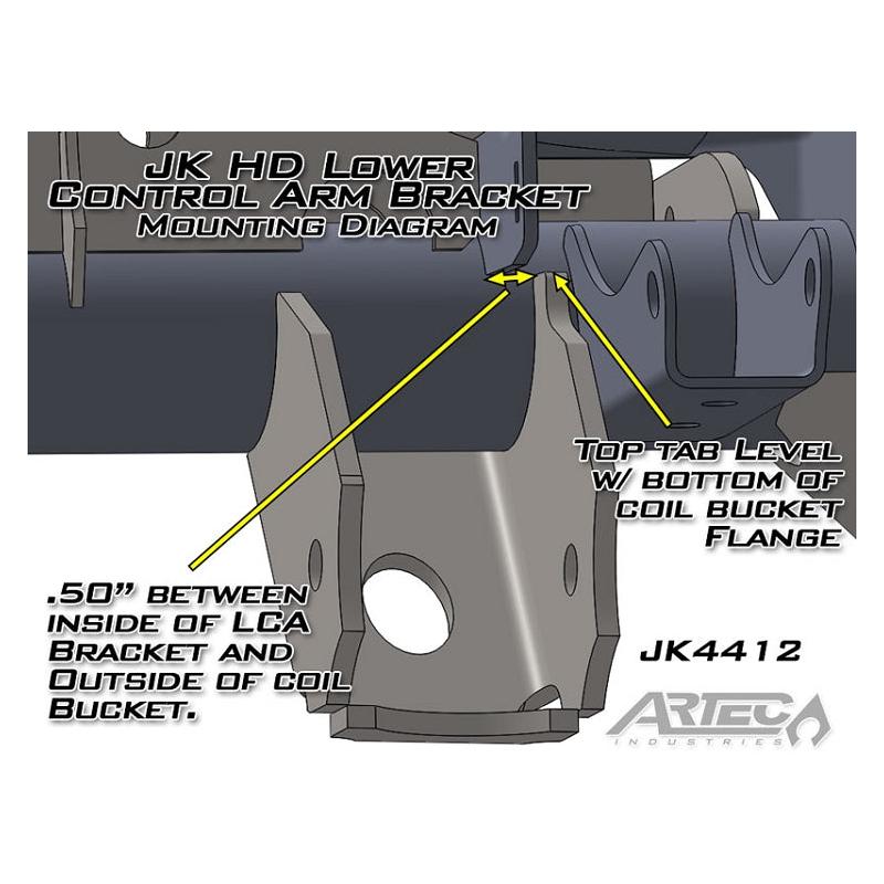 Jeep JK Lower Control Arm Brackets (pair)