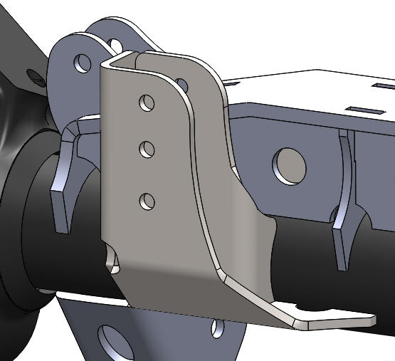 Raised Trackbar Bracket for 3.5" Diameter Front Axle