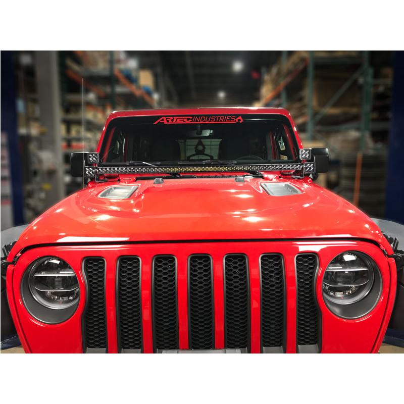 JL 50 inch LED Light Bar Mounts - Hood