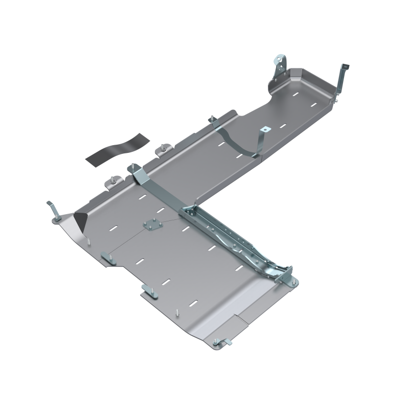 JLU T-CASE/FUEL SKID Kit ONLY - 4 door 3.6L, 2.0L, 392 HEMI - ALUMINUM 2018+