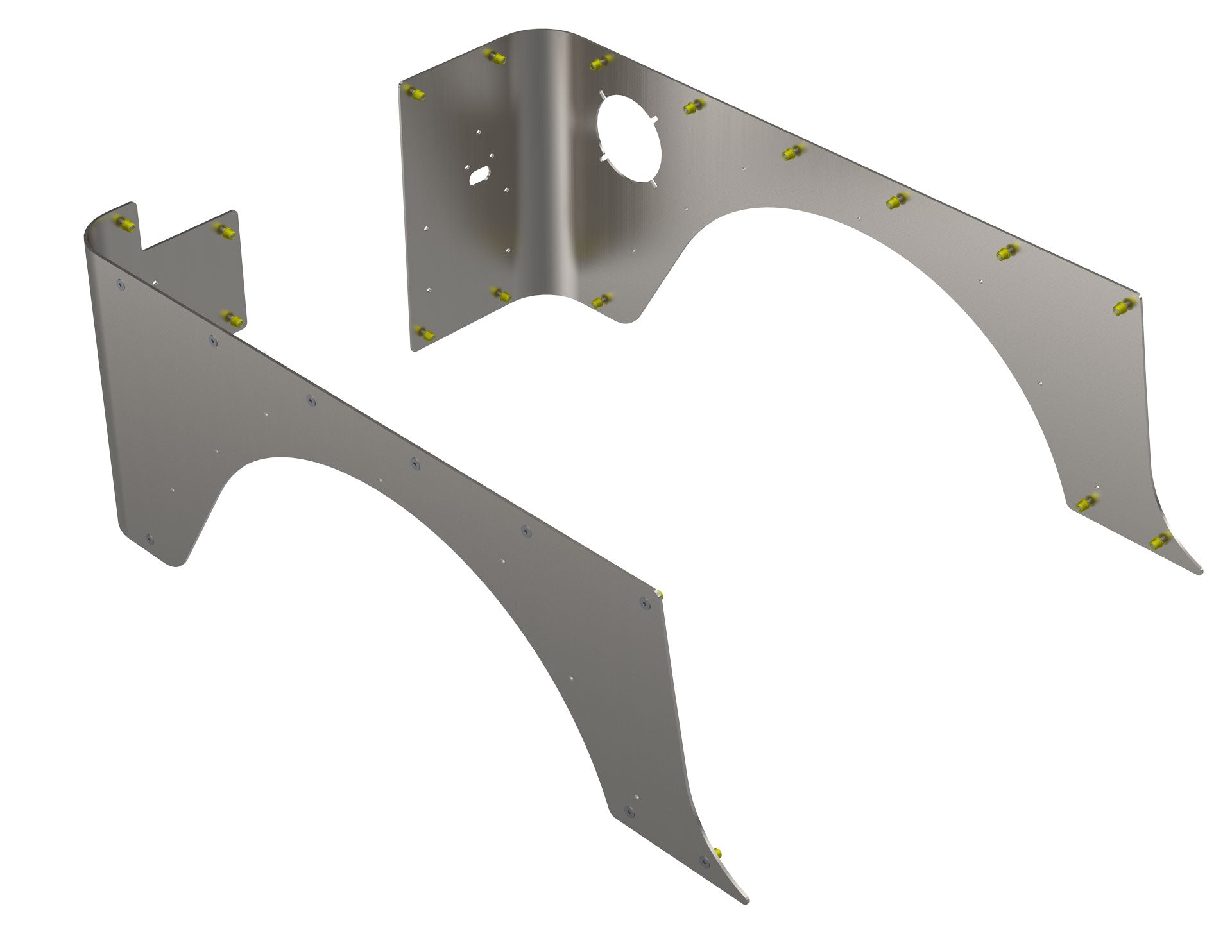 TJ Standard Rear Corner Armor Aluminum